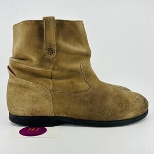 Birkenstock Women's Sarnia Taupe Waxed Suede Slouch Boots Size 41 EU/ 10 US